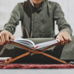 Muslim Man Reading Holy Quran